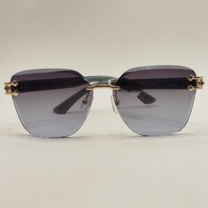 Óculos Solar Parafusado – Dourado com Arte Preta Ref.5206436469