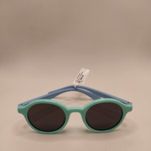 Óculos Solar Infantil Oval Azul Claro com Arte Azul