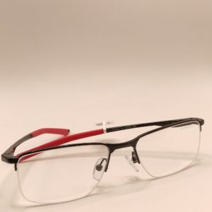 Armação Masculina Fio de Nylon com Arte Preta e Detalhe Vermelho