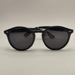 Óculos Solar Acetado Total Oval Preto Liso