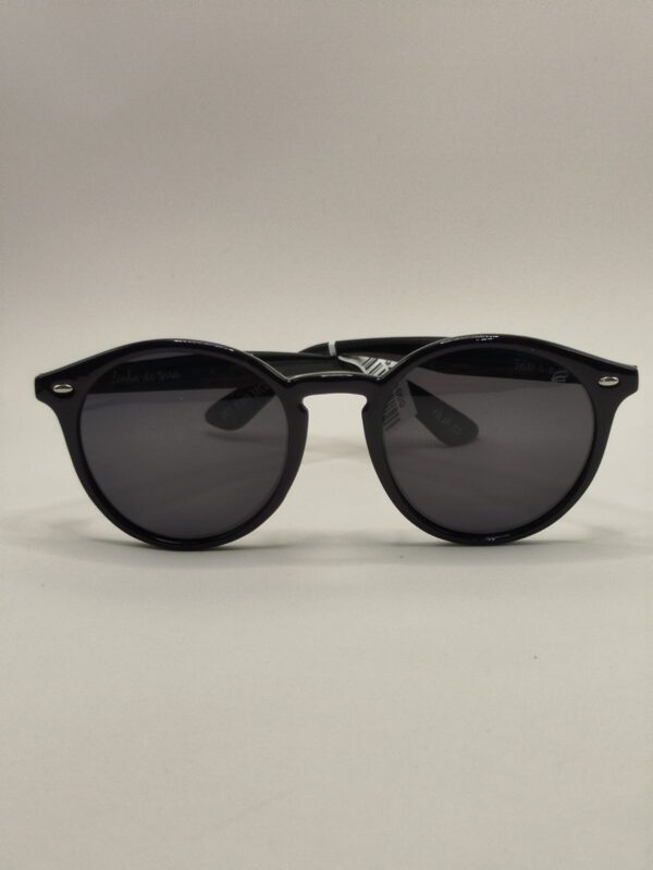 Óculos Solar Acetado Total Oval Preto Liso