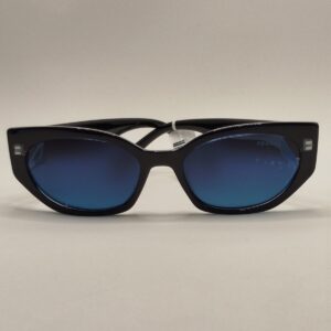 Óculos Solar Feminino – Acetato Total Preto Liso Gatinho P Ref. 287533