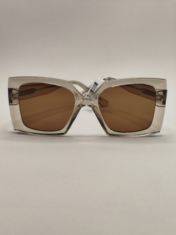 Óculos Solar Feminino – Acetato Total Cinza Quadrado GRande