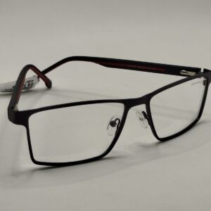 Armação Metal Preto com Arte Acetato Preto com Vermelho