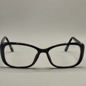 Armação Acetato Quadrada Senhora Grande Preto Liso Ref.12102833285518145