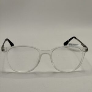 Armação Acetato Transparente com Arte em Metal