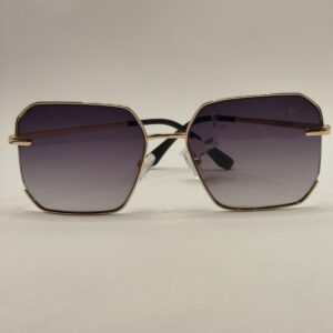 Óculos Solar Metal Fechado Dourado Quadrado