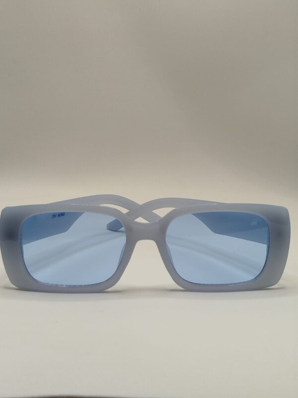 Óculos Solar Quadrado Acetato Liso Azul bebê Grande
