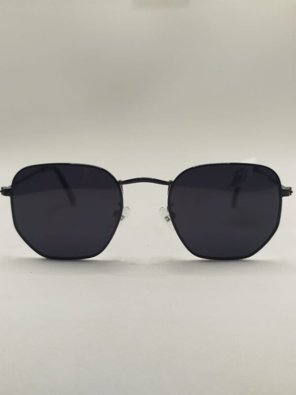 Óculos Solar Acetato Metal Fino Preto Total Ferrovia Tamanho P
