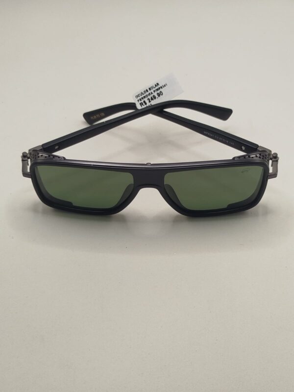 Óculos Solar Aviador Cromado Fosco Preto com Metal Arte Acetato e Lentes RB 50  Ferrovia- Grande Ref. C35748145