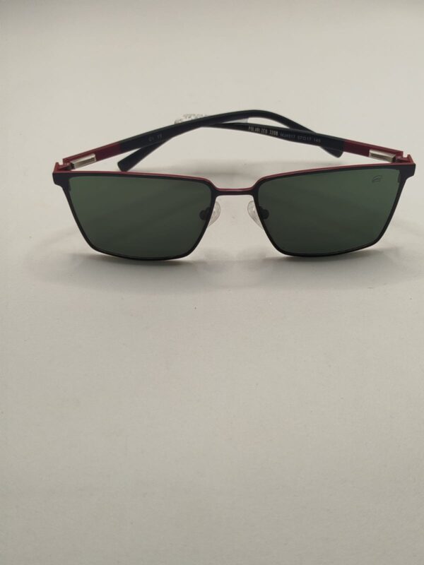 Óculos Solar Metal Preto Fosco com Vermelho dentro Arte Acetato Fosco Ferrovia