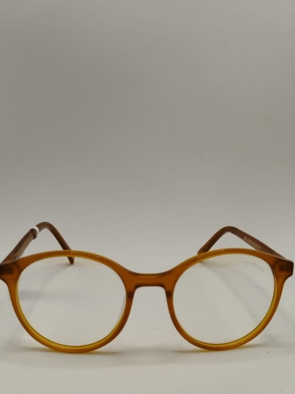 Armação Acetato Liso Oval Caramelo Ferrovia tamanho P
