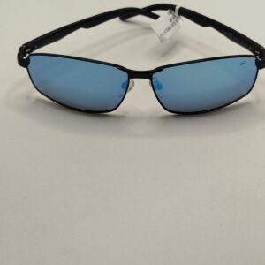Óculos Solar Metal Com Arte Acetato Lentes Espelhados Azul Ferrovia