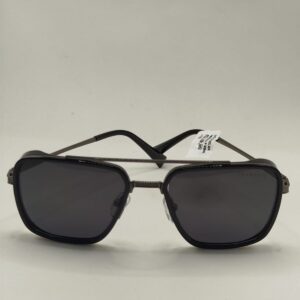 Óculos Solar Metal Cromado Aviador Preto Liso Arte Ferro