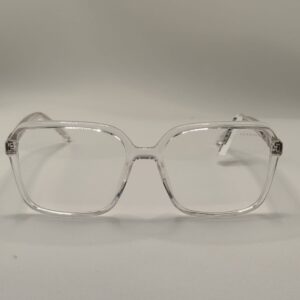 Armação Acetato Com Detalhe em Metal Quadrada Grande transparente  Ferrovia