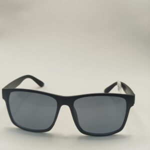 Óculos Solar Acetato Preto Fosco Detalhe Placa Ferrovia