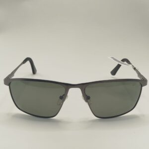 Óculos Solar Aço Quadrado Com Arte Acetato Cinza Ferrovia Ref. 642313