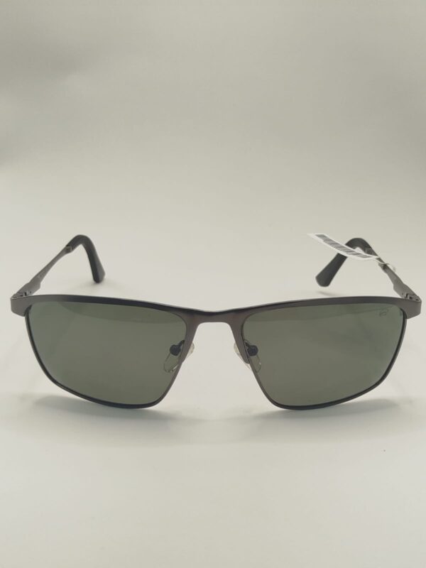 Óculos Solar Aço Quadrado Com Arte Acetato Cinza Ferrovia Ref. 642313