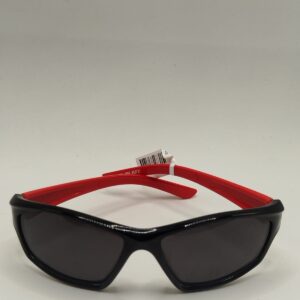 Óculos Solar Acetato Liso Preto com Arte vermelha Ref.453122