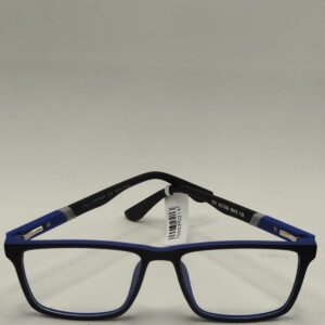 Armação Acetato Infantil Quadrado Fosco Preto Com Azul Ferrovia