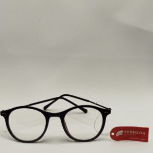Armação Acetato Fosco Oval Com Arte Ferro Vinho Ferrovia