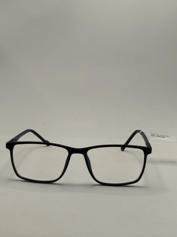 Armação Acetato Quadrado Fosco Preta e Cinza Pequena Ref.91096319234816125
