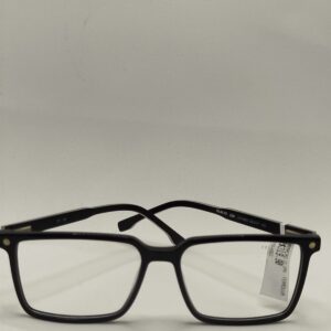 Armação Acetato Quadrado Preto Liso Com Arte Cinza Grande Ferrovia. RF. POLARIZED 2208 MB4663 5617 142