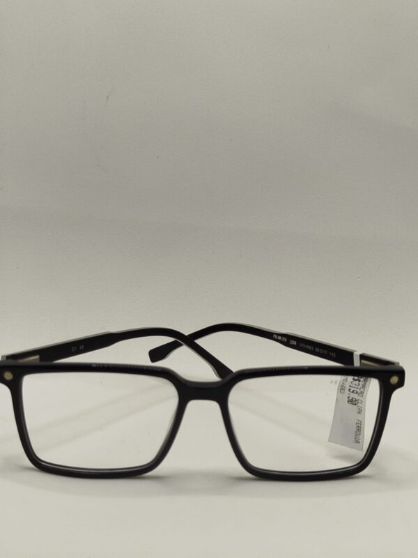 Armação Acetato Quadrado Preto Liso Com Arte Cinza Grande Ferrovia. RF. POLARIZED 2208 MB4663 5617 142