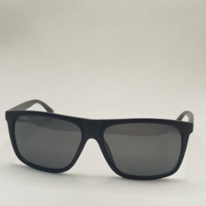 Óculos Solar Acetato Fosco Preto Com Detalhe Cinza na Arte