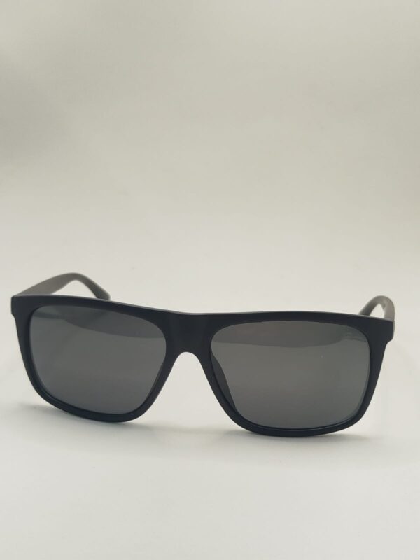 Óculos Solar Acetato Fosco Preto Com Detalhe Cinza na Arte
