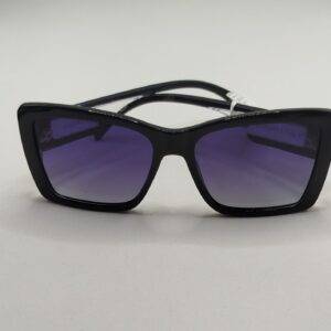 Óculos Solar Liso Quadrado Detalhe na Arte Branco Acetato Ferrovia Ref.420528511