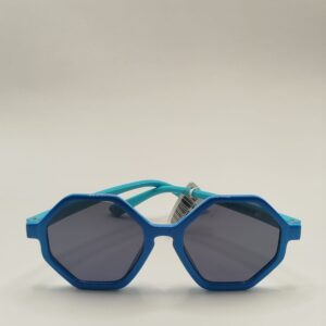 Óculos Solar Azul Requadrado Liso Com Arte Azul Bebê Infantil (8 anos)-Ferrovia Ref.2208453077