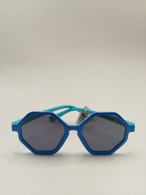 Óculos Solar Azul Requadrado Liso Com Arte Azul Bebê Infantil (8 anos)-Ferrovia Ref.2208453077