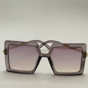 Óculos Solar Requadrado Liso Arte Metal Grafite com Lentes Cinzas-Ferrovia Ref.2203443009