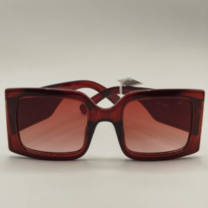 Óculos Solar Acetato Liso Quadrado Arte Larga Marrom-Ferrovia Ref.1211436257