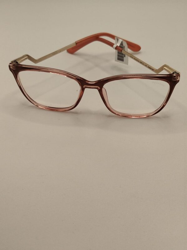 Armação Acetato Quadrado Rosa Liso Arte Zigzag Com Aço. Rf.2209 283367A 5518 145
