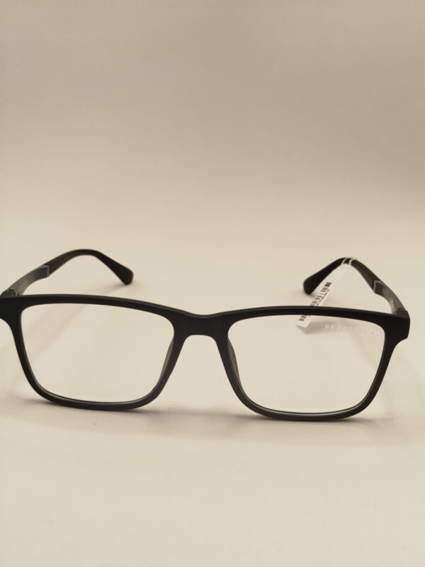 Armação Acetato Quadrado Azul fosco com detalhe Ferro na Arte. Rf. 5204 436459A 5317 139 C2
