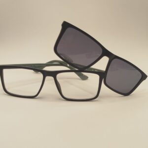 Armação Clip-on Acetato Fosco Preto Arte Cinzar. Rf. 3210 642739A 5618 142