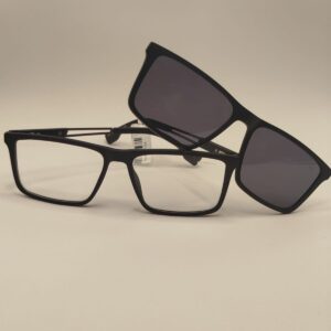 Armação Fosco  Preto Arte Ferro Com Detalhe Clip-on. Rf. 3209 642764A 5618 142