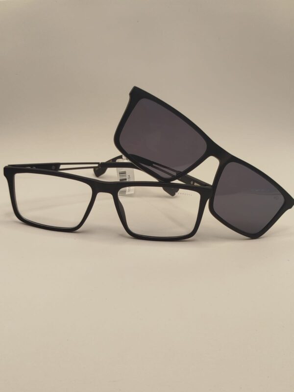 Armação Fosco  Preto Arte Ferro Com Detalhe Clip-on. Rf. 3209 642764A 5618 142