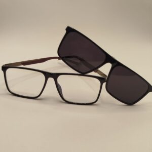 Armação Clip-on Quadrado Marron Com Preta. Rf. 4209 580065A 5815 145 C2