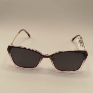 Armação Clipon Quadrada Metal Preto Com Rosa Medio