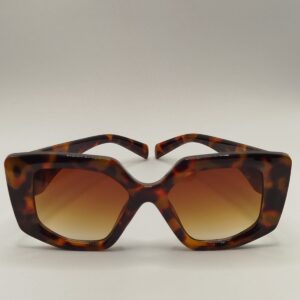 Óculos Solar Liso Requadrado Rajado Largo Grande Lentes Marron Ref.3212642829
