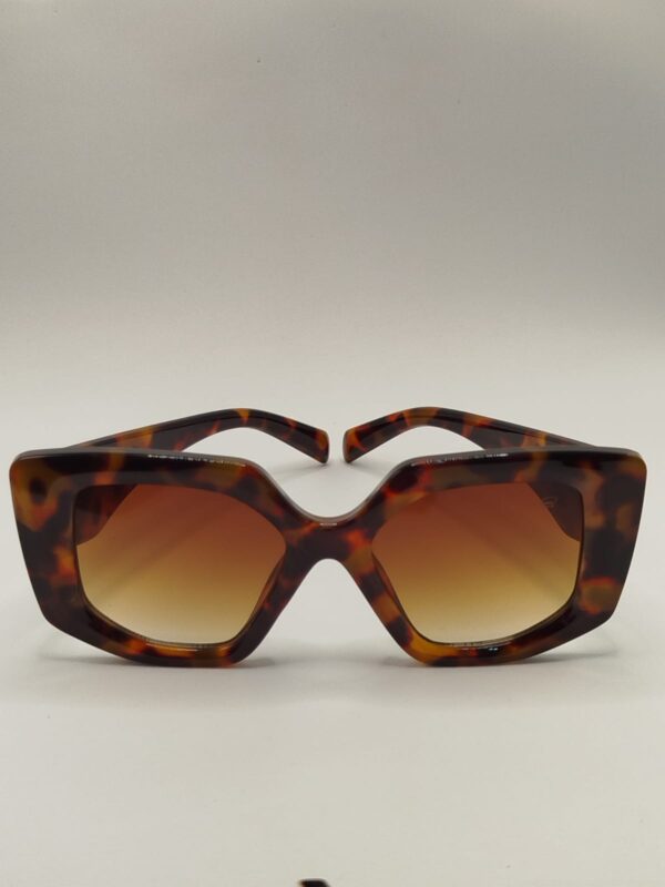 Óculos Solar Liso Requadrado Rajado Largo Grande Lentes Marron Ref.3212642829