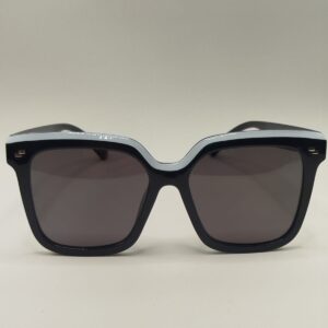 Óculos Solar Acetato Quadrado Grande Gatinho Liso Azul Com Detalhe na Frente Branco Ref.Polarized 3212642808