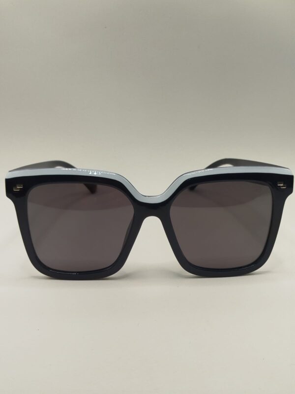 Óculos Solar Acetato Quadrado Grande Gatinho Liso Azul Com Detalhe na Frente Branco Ref.Polarized 3212642808