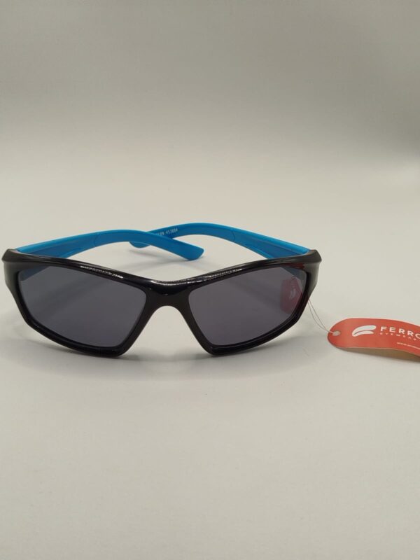 Óculos Solar Esporte Ciclista Preto Com Arte Azul Liso Infantil-Ferrovia Ref.Polarized 9109453004
