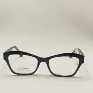 Armação Acetato Gatinho Arte Larga Transparente Preto Liso Ref.42072835335317145