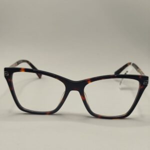 Armação Acetato Quadrado Preto Com Marrom Rajado Arte Transparente