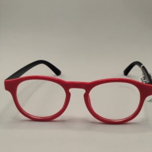 Armação Oval Infantil Vermelho, C/ Arte Preto Liso. Médio. Rf. 5204 580483A 4418 129 C1